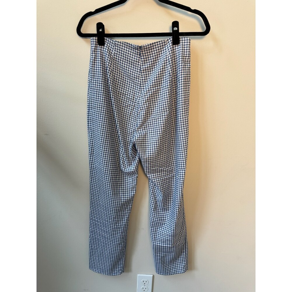 Lulus Blue White Gingham Cropped Pants Size M